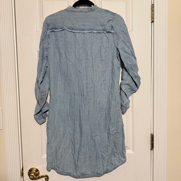 VELVET HEART Chambray Denim Dress 3/4 Sleeve Blue Small - Picture 2 of 3